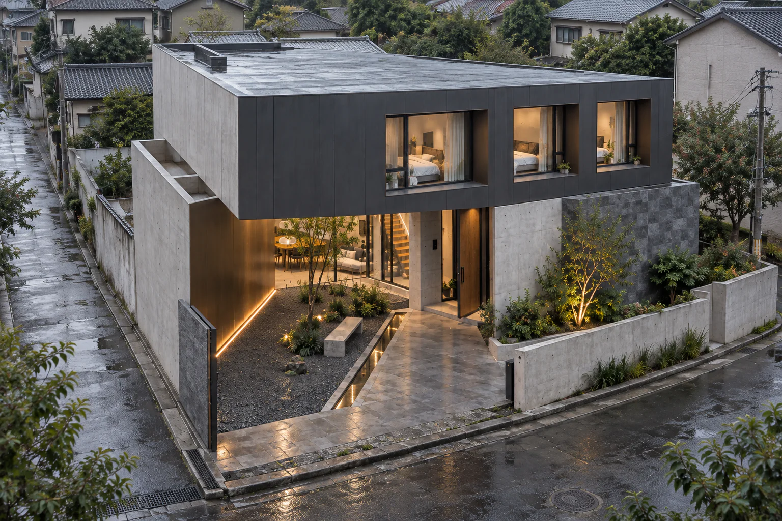 切院宅·斜切中庭现代住宅 - 建築空間 - 圖片 17
