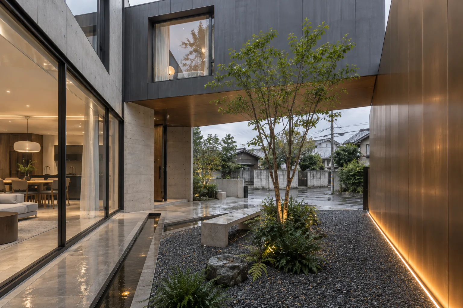 切院宅·斜切中庭现代住宅 - 建築空間 - 圖片 16
