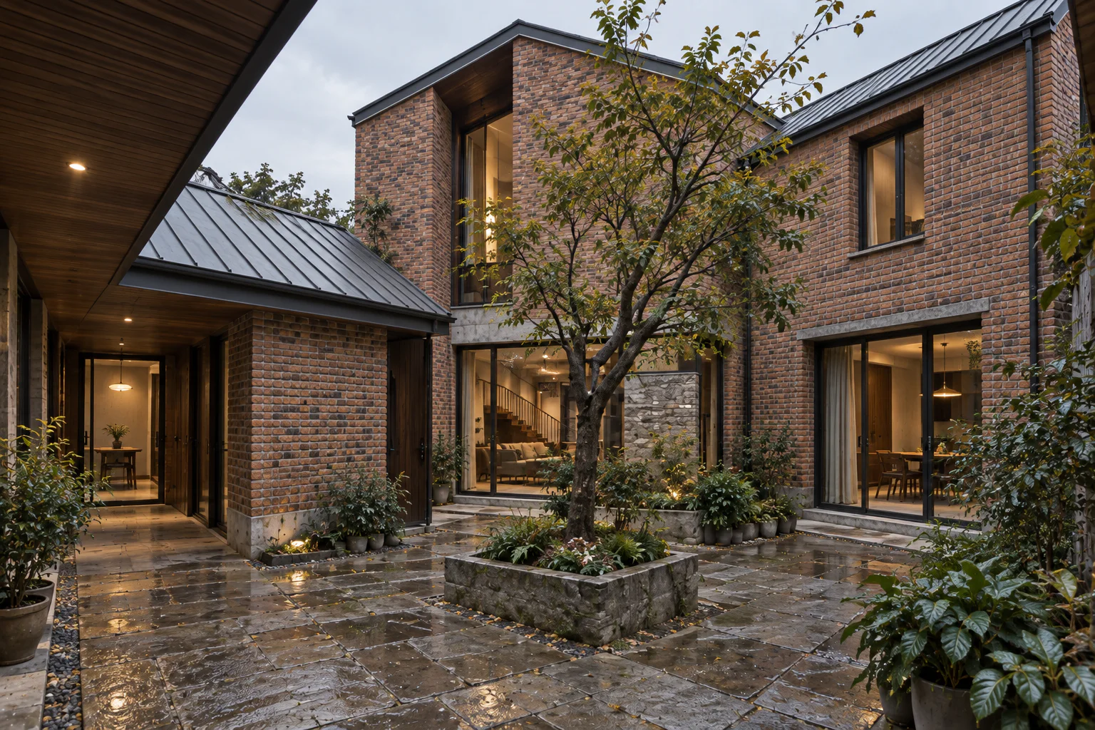 折瓦院·坡屋顶院落自建房 - 建築空間 - 圖片 15